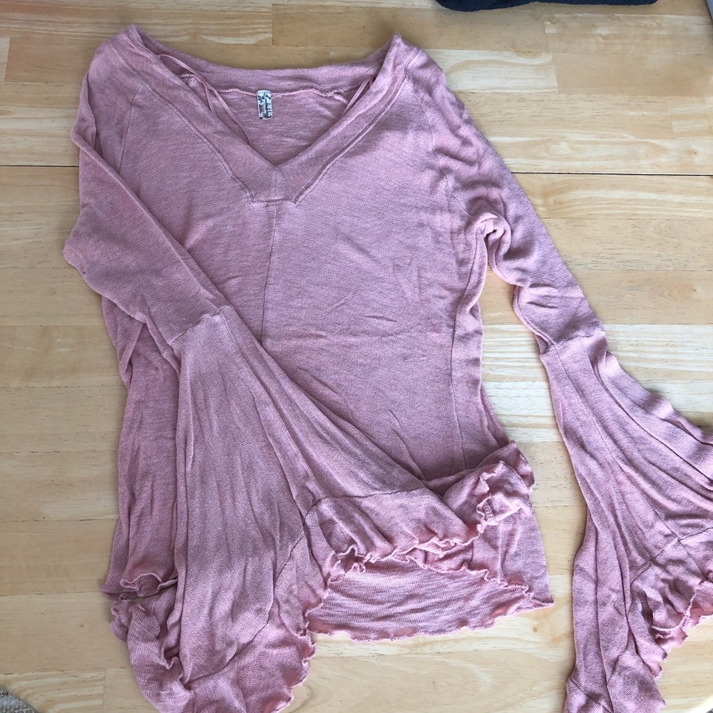 Free People Dramatic Ruffle sleeve top